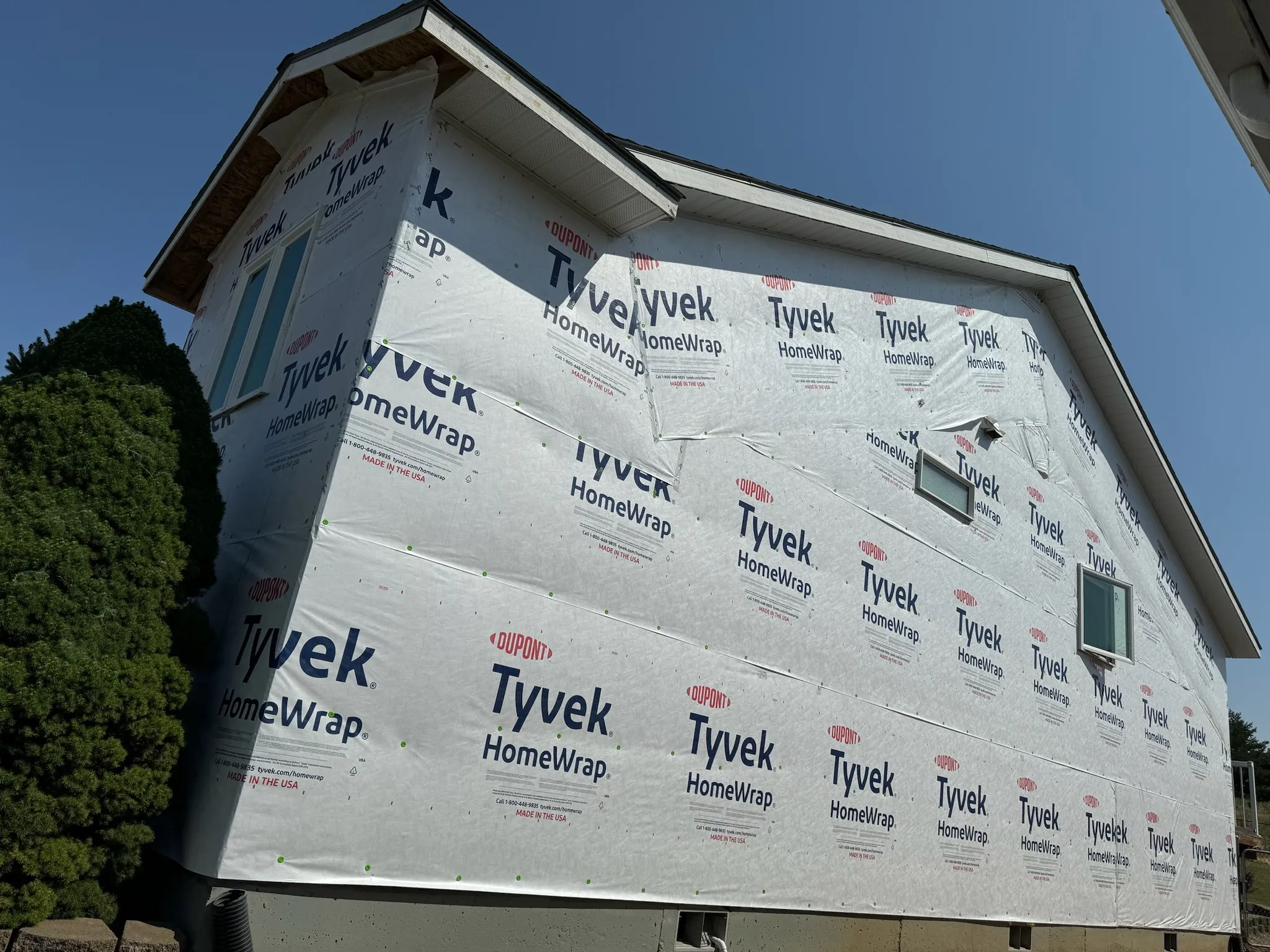 Siding replacement, during photo 1